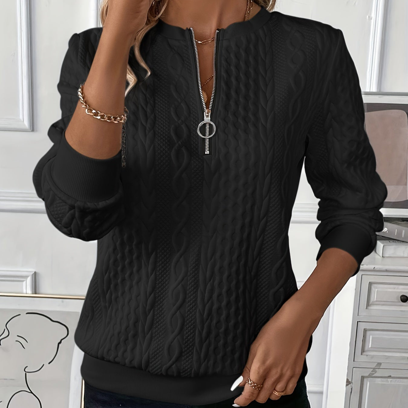 LUCIA I Pullover with Zipper