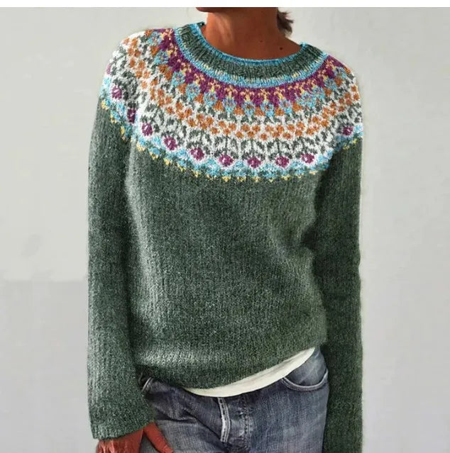 PIERINA I Retro Knit Pullover