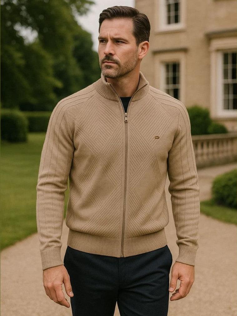 Jacquard™ | Knitted Cardigan with Zipper