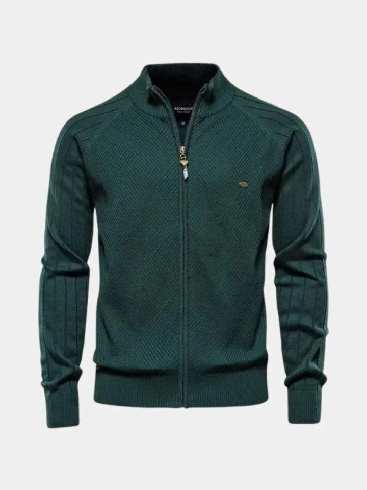 Jacquard™ | Knitted Cardigan with Zipper