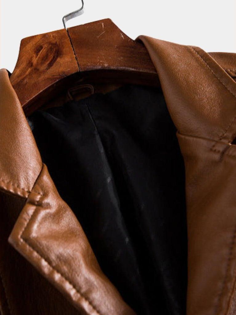 Jonas™ | Caramel Colored Leather Jacket