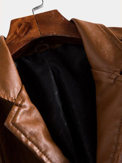 Jonas™ | Caramel Colored Leather Jacket