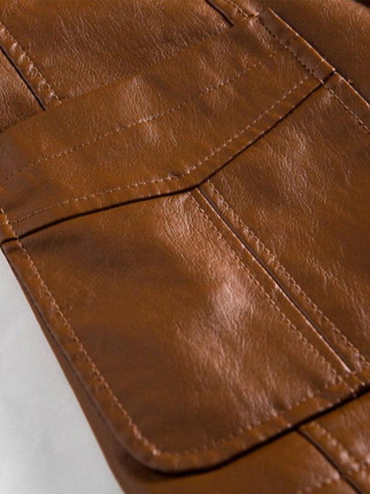 Jonas™ | Caramel Colored Leather Jacket