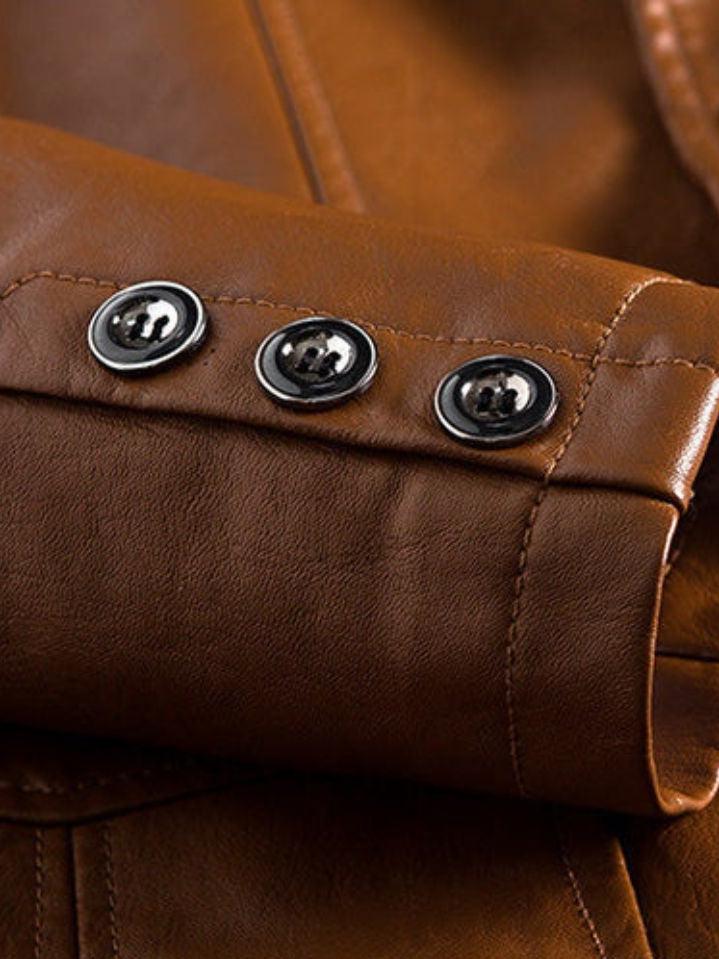 Jonas™ | Caramel Colored Leather Jacket