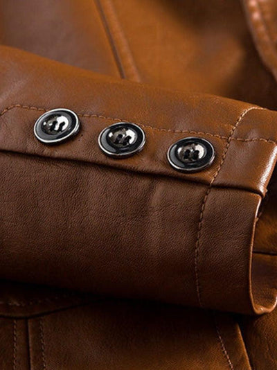 Jonas™ | Caramel Colored Leather Jacket
