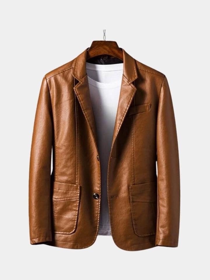 Jonas™ | Caramel Colored Leather Jacket