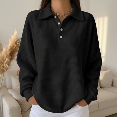Ava | Soft Knit Polo Sweater