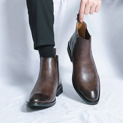Cooper | Zippered Orthopedic Leather Chelsea Boots