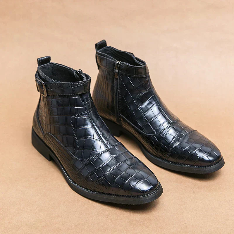 Baron | Buckled Orthopedic Leather Boots