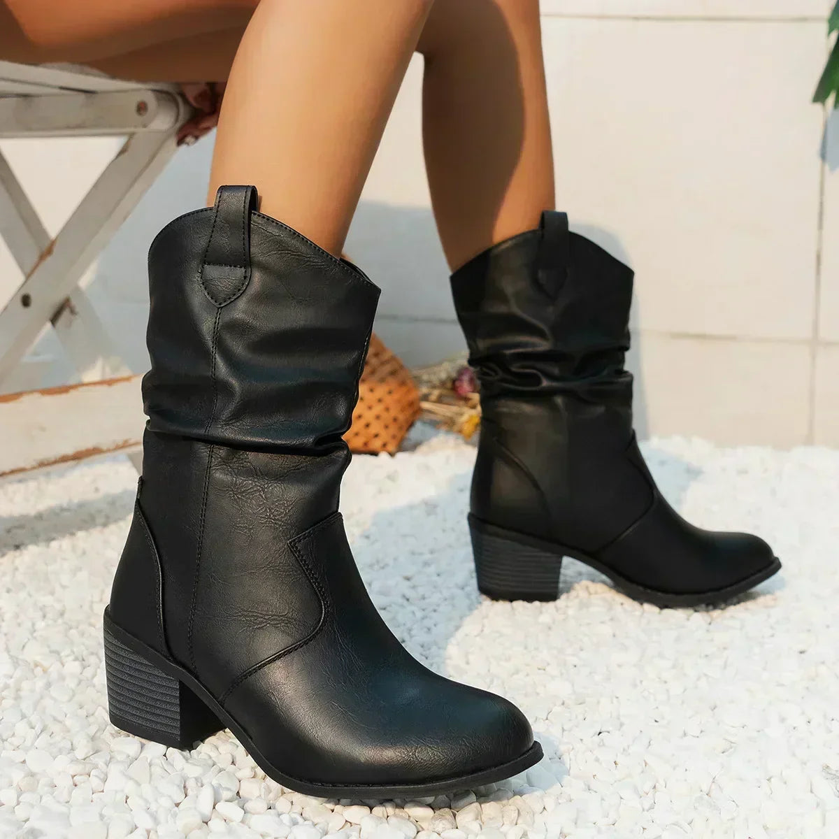 Isabelle® | Classic Mid-Calf Western Boots