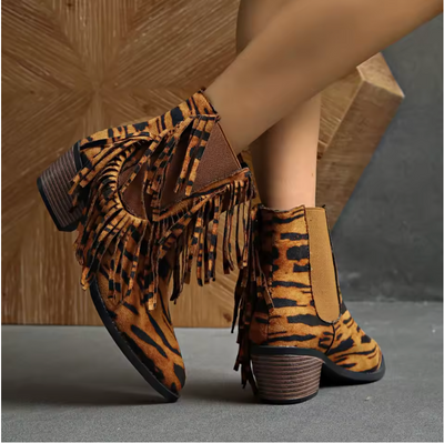 Victoria® | Luxury Fringe Ankle Boots
