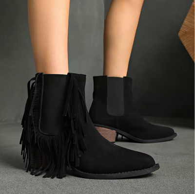 Victoria® | Luxury Fringe Ankle Boots