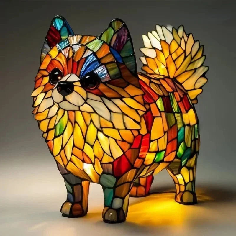 PomPom Pomeranian Lamp