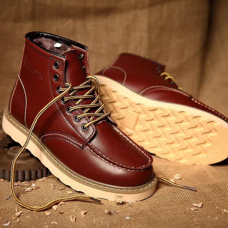 Dustin | Winter Orthopedic Leather Boots