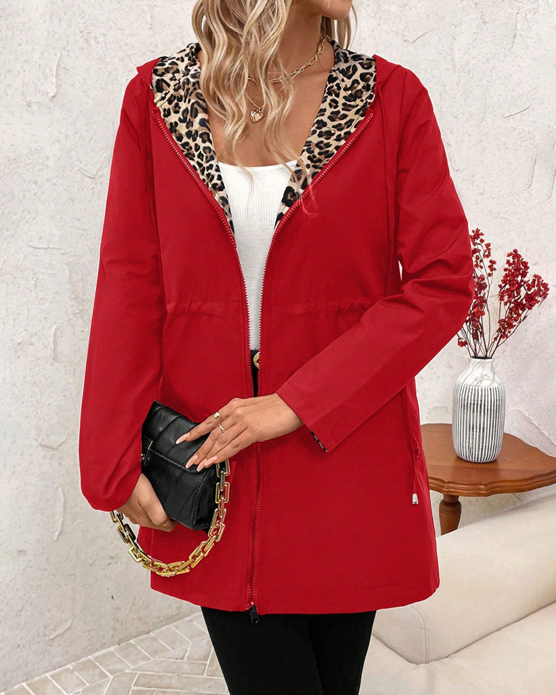 Jenn - Reversible Leopard Print Jacket